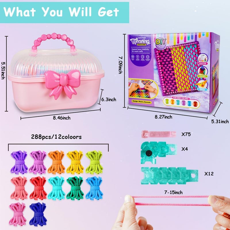 Disracker Weaving Loom Kit for Potholder Making - DIY Arts and Crafts for Kids and Adults, Includes 288 Loops & Step-by-Step Instructions, Ideal Gifts for Girls Ages 5 6 7 8-12 13 - Image 5